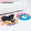 Touchdog Cartoon Crabby Tooth Monster Rounded Cat and Dog Mat - Default