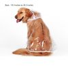 Pet Raincoat For Dog & Cat; Waterproof Dog Hooded Rain Jacket With Plastic; Dog Raincoat - White - XL