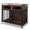 41 "Furniture Dog Cage, Metal Heavy Duty Super Sturdy Dog Cage, Dog Crate for Small/Medium Dogs, Double Door and Double Lock, with Storage and Anti-ch