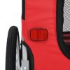 Dog Bike Trailer Red and Black - Black