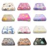 Soft and Fluffy High Quality Pet Blanket Cute Cartoon Pattern Pet Mat Warm and Comfortable Blanket for Cat and Dogs Pet Supplies - Beige point - middl