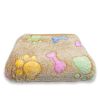 Soft and Fluffy High Quality Pet Blanket Cute Cartoon Pattern Pet Mat Warm and Comfortable Blanket for Cat and Dogs Pet Supplies - Brown bones - middl