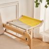 One-Step Cat Bed for Window sill & Bedside;Cat Window Perches ; Sliding Clamping Slot Adjustment Cat Hammock - Grey&Yellow