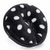 Soft Dog Cone Collar for After Surgery - Inflatable Dog Neck Donut Collar - Elizabethan Collar for Dogs Recovery - CQLQ08 black white dot - M