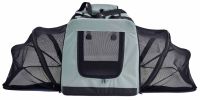 Pet Life 'Hounda Accordion' Metal Framed Soft-Folding Collapsible Dual-Sided Expandable Pet Dog Crate - Grey - Medium