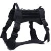 Tactical Dog Harness Pet Training Vest Dog Harness And Leash Set For Large Dogs German Shepherd K9 Padded Quick Release Harness - Black Harness - L