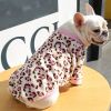 Autumn/Winter warm dog coat Small; medium dog; Flannel warm dog clothing pet supplies; dog clothing - Pink leopard print - XL