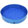 Foldable Dog Swimming Pool Blue 63"x11.8" PVC - Blue