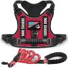 Pet Harness And Leash Set For Dog & Cat; Adjustable No Pull Service Dog Vest Harness For Walking - Red - XL