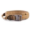 Pet Collar For Dog & Cat; Adjustable Nylon Outdoor Dog Collars For Medium Large Dogs; Dog Collar - Khaki - M