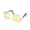 Cute Dog cat Glasses Pet Goggles Glasses Suitable For Puppy Cat Photo Props - yellow - Square