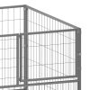 Dog Kennel Silver 78.7"x39.4"x27.6" Steel - Silver