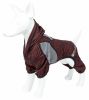 Pet Life Active 'Fur-Breeze' Heathered Performance 4-Way Stretch Two-Toned Full Bodied Hoodie - Burgundy - X-Large