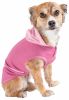 Pet Life Active 'Pull-Rover' Premium 4-Way Stretch Two-Toned Performance Sleeveless Dog T-Shirt Tank Top Hoodie - Pink - X-Small