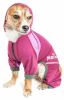 Dog Helios 'Namastail' Lightweight 4-Way Stretch Breathable Full Bodied Performance Yoga Dog Hoodie Tracksuit - Pink - Large