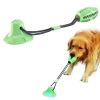 Pet Dog Toys with Suction Cup Dog Chew Toy Dogs Push Ball Toy Pet Tooth Cleaning Dog Toothbrush for Puppy large Dog Biting Toy - Green