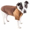 Pet Life Active 'Hybreed' 4-Way Stretch Two-Toned Performance Dog T-Shirt - Brown - X-Small