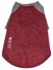 Pet Life Active 'Hybreed' 4-Way Stretch Two-Toned Performance Dog T-Shirt - Maroon - Medium