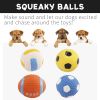 Squeaky Dog Toys; Natural Latex Rubber Dog Balls;  Soft ;  Bouncy & Durable for Small Medium Dogs Puppy Interactive Chew Sound Fetch Play - Small yell