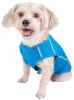 Pet Life Active 'Racerbark' 4-Way Stretch Performance Active Dog Tank Top T-Shirt - Blue - Small