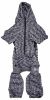 Pet Life Active 'Downward Dog' Heathered Performance 4-Way Stretch Two-Toned Full Body Warm Up Hoodie - Black - Large