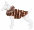 Pet Life Luxe 'Tira-Poochoo' Tiramisu Patterned Mink Dog Coat Jacket - X-Small