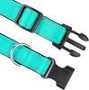 Reflective Dog Collar; Soft Neoprene Padded Breathable Nylon Pet Collar Adjustable for Medium Dogs - Sky Blue - Medium (Pack of 1)