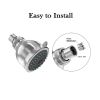 2-Spray Settings 2.92 in. Wall Mount Fixed Adjustable Shower Head in Chrome,,Non-EBAY certified warehouse - White