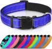 Reflective Dog Collar; Soft Neoprene Padded Breathable Nylon Pet Collar Adjustable for Medium Dogs - Navy Blue - Small (Pack of 1)