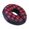 Soft Dog Cone Collar for After Surgery - Inflatable Dog Neck Donut Collar - Elizabethan Collar for Dogs Recovery - CQLQ04 Red and Black Velcro - M