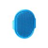 New Soft Rubber Dog Brush Comb Cat Bath Brush Rubber Glove Hair Fur Grooming Massage Brush for Dog Cats 12.3*9.7cm Dog Supplies - Blue