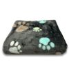 Soft and Fluffy High Quality Pet Blanket Cute Cartoon Pattern Pet Mat Warm and Comfortable Blanket for Cat and Dogs Pet Supplies - gray - middle puppi