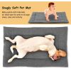 Dog Bed Mat Comfortable Fleece Pet Dog Crate Carpet Reversible Pad Joint Relief M Size - M