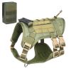 Universal Outdoor Dog Harness With Pet Leash And Snap Shackle Hitched Loop For Dogs - Matcha set with bag - L