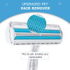 Pet Hair Roller Remover Lint Brush 2-Way Dog Cat Comb Tool Convenient Cleaning Dog Cat Fur Brush Base Home Furniture Sofa Clothe XH - default