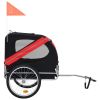 Dog Bike Trailer Red and Black - Black