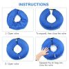 Soft Dog Cone Collar for After Surgery - Inflatable Dog Neck Donut Collar - Elizabethan Collar for Dogs Recovery - CQLQ01 Blue Velcro - M