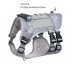 Universal Outdoor Dog Harness With Pet Leash And Snap Shackle Hitched Loop For Dogs - Grey - S