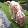 Pet Raincoat For Dog & Cat; Waterproof Dog Hooded Rain Jacket With Plastic; Dog Raincoat - White - XL