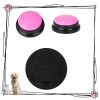 Dog Talking Button For Communication; Voice Recording Button Pet Training Buzzer; Dog Buttons - Purple+Pink