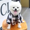 1pc Black Plaid Zip Pocket Pet Sweatshirt; Dog Clothes For Puppy And Cat; Pet Apparel - black - XS