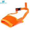 Breathable dog mouth cover; universal for big and small dogs; adjustable velcro - Orange [basic] - L code