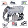 Tactical Dog Harness For Small Medium Large Dog; Dog Harness Vest With Soft Padded And D-Ring Collar - Grey - L