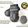 Dog Boots; Waterproof Dog Shoes; Dog Booties with Reflective Rugged Anti-Slip Sole and Skid-Proof; Outdoor Dog Shoes for Medium Dogs 4Pcs - Black - Si