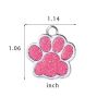 New Year Pet ID Tags; Personalized Dogs Tags; Footprint Engraved Dog Tag Ornament - Rose Red - one-size