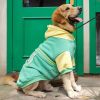 Autumn and winter pet clothes big dog clothes golden retriever Labrador big dog clothing sweater - Two-color transparent pocket big dog sweater (green