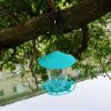 Outdoor garden hanging hummingbird feeder; retractable hummingbird feeder; bird feeder - Green-3