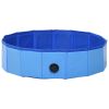 Pet Dog Bath Foldable Dog Swimming Pool PVC - Blue - 31.5"x7.9"