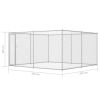 Outdoor Dog Kennel 150.8" x 150.8" x 72.8" - Silver