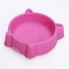 Non-slip healthy cat face bowl cartoon small pet bowl cat bowl dog bowl - Pink